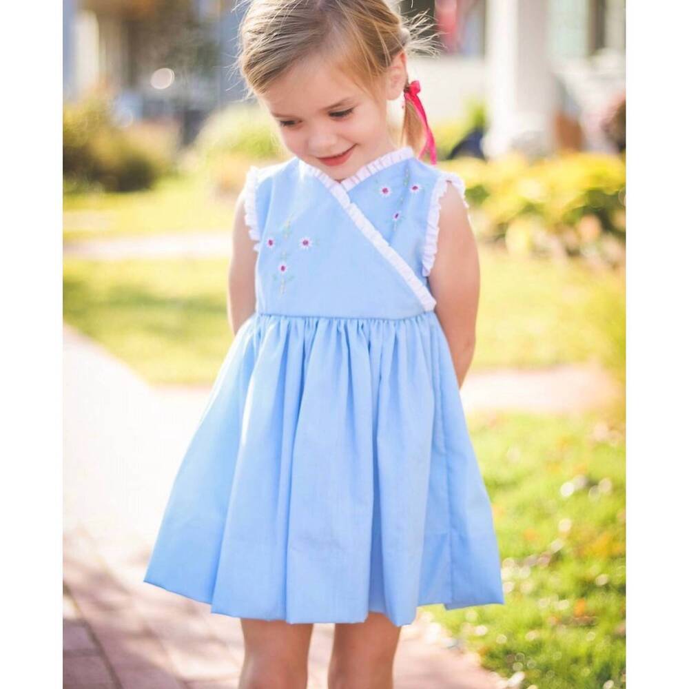 NEW THE PROPER PEONY spencer vintage dress in blue